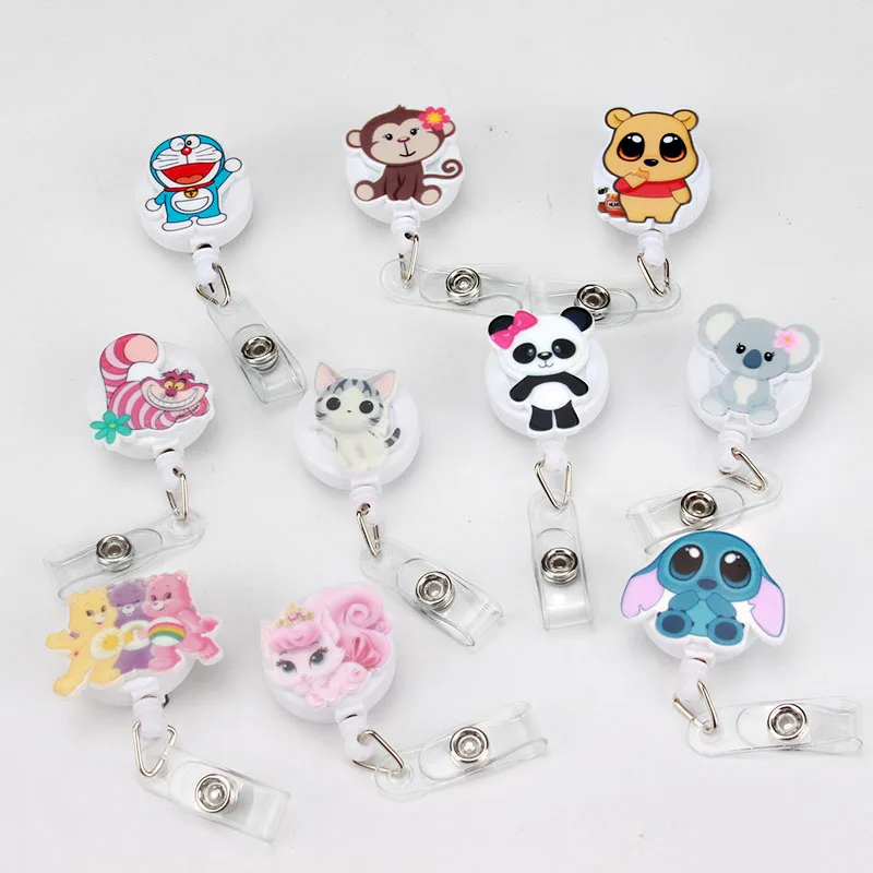 

New Cartoon Cat Rainbow Bear ID badge reel 2018 New Design Nurse Candy Color design bank credit card holder K206
