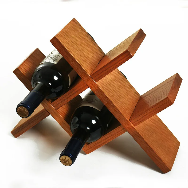 Household Living Room Oak Wine Rack Fashion Commercial Wine Rack