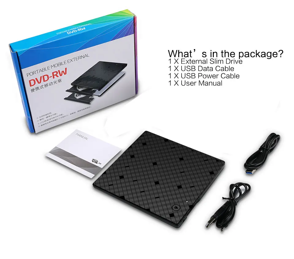 USB 3 0 ультратонкий портативный сенсорный контроллер внешний CD/DVD проигрыватель
