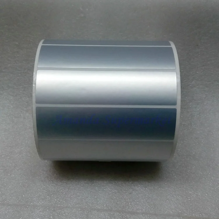 Matte Silver PET Blank Label Waterproof Tear resistant Oilproof 2000 Pieces 70mm x 20mm 2.75*0.78"