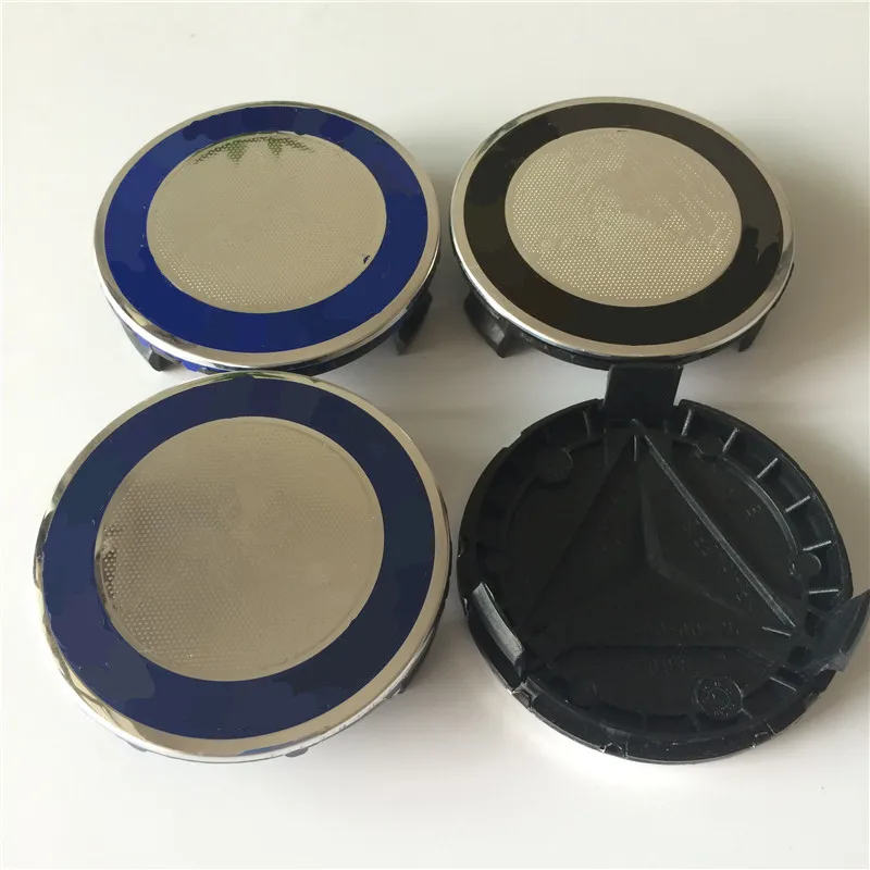

40pcs 75mm 3pin dark blue black Car Wheel center Hub Caps Cover badge Emblem for CLA CLS A1714000025 A B C E S CLK Accessories