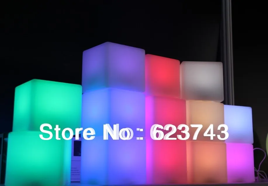 

Free Shipping 10*10*10CM Colorful LED Cube LED bar desk lamp, rechargeable LED glowing lighted Cube light for Christmas,club