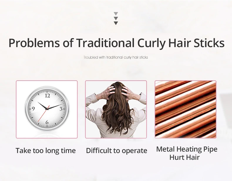 Modelador de Cabelo Automático da Vara do Cabelo Tubo de Aquecimento Nutre o Cabelo com Revestimento da Proteína da Planta Rápido em 5 Encaracolado Estilo Cerâmico Min 13 tubo de aquecimento cerâmico nutre o cabelo