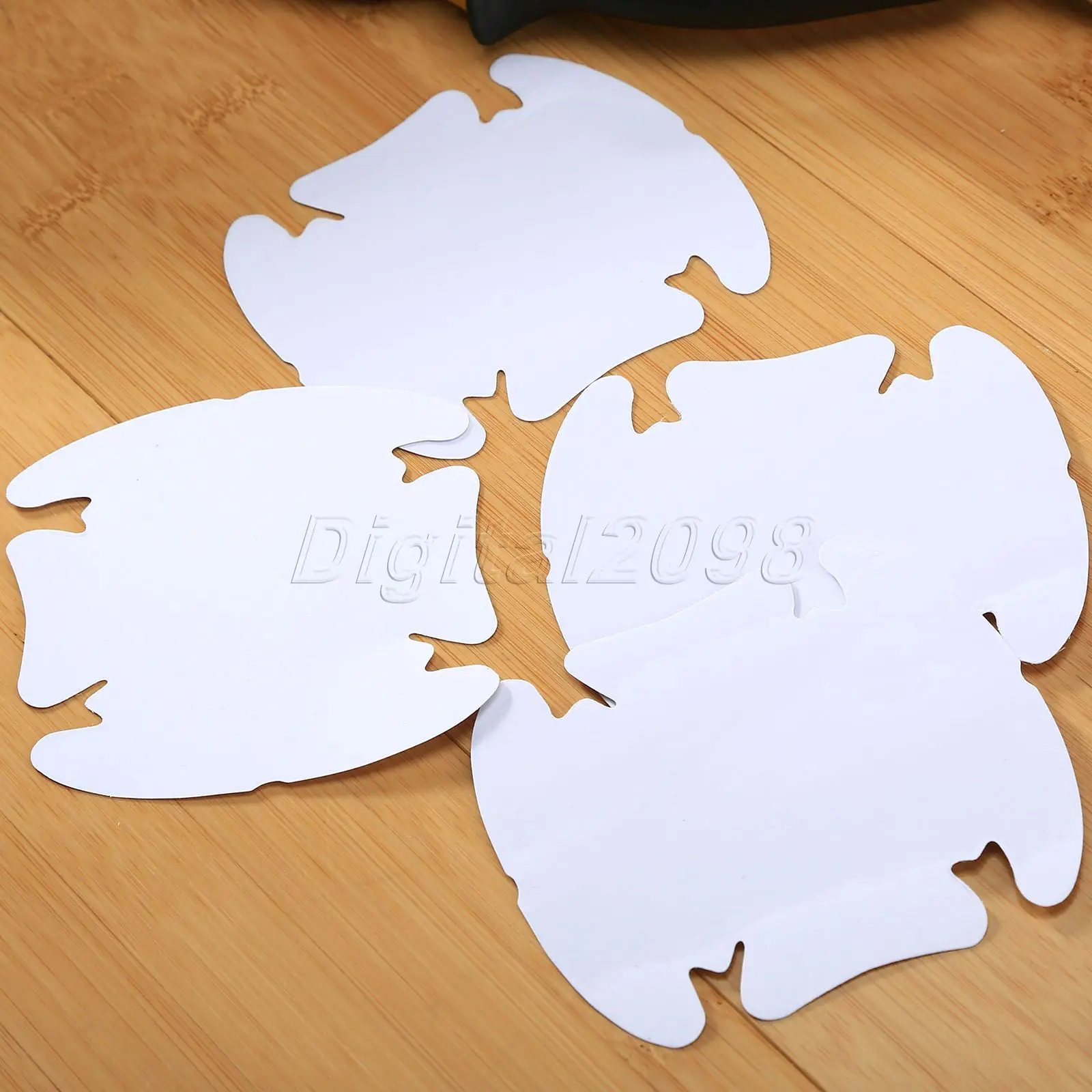 

4Ps Adhesive Car Styling Door Handle Scratch Protective Universal Automobile Shakes Resistant Cover Car Sticker Films Protector