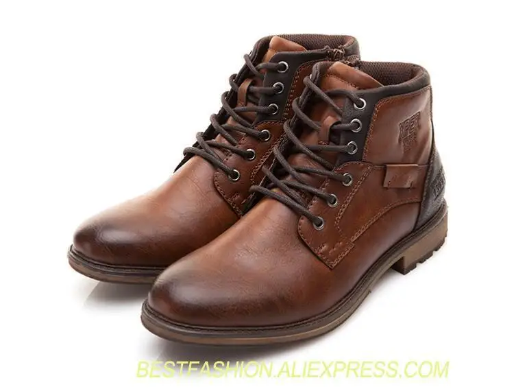 

Autumn Winter Men Boots Big Size Vintage Style Men Shoes Casual Fashion Zip Boots