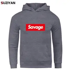 2019 Новые мужские толстовки с принтом Savage толстовки пародия No Heart X Savage Mode с длинными рукавами уличная Suprem Harajuku топы пуловер