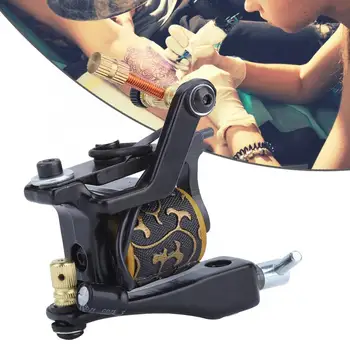 

Permanent Makeup Machine 12 Warps Coils Wire Unique Pattern Tattoo Machine Gun Alloy Single Wire Coil Tattoo Machine