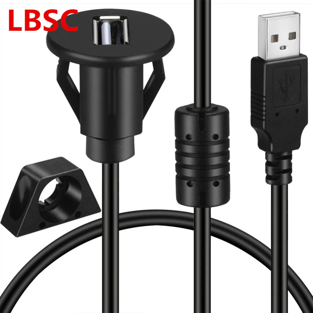 Удлинительный кабель LBSC с USB штекер гнездо AUX панель крепление для автомобиля