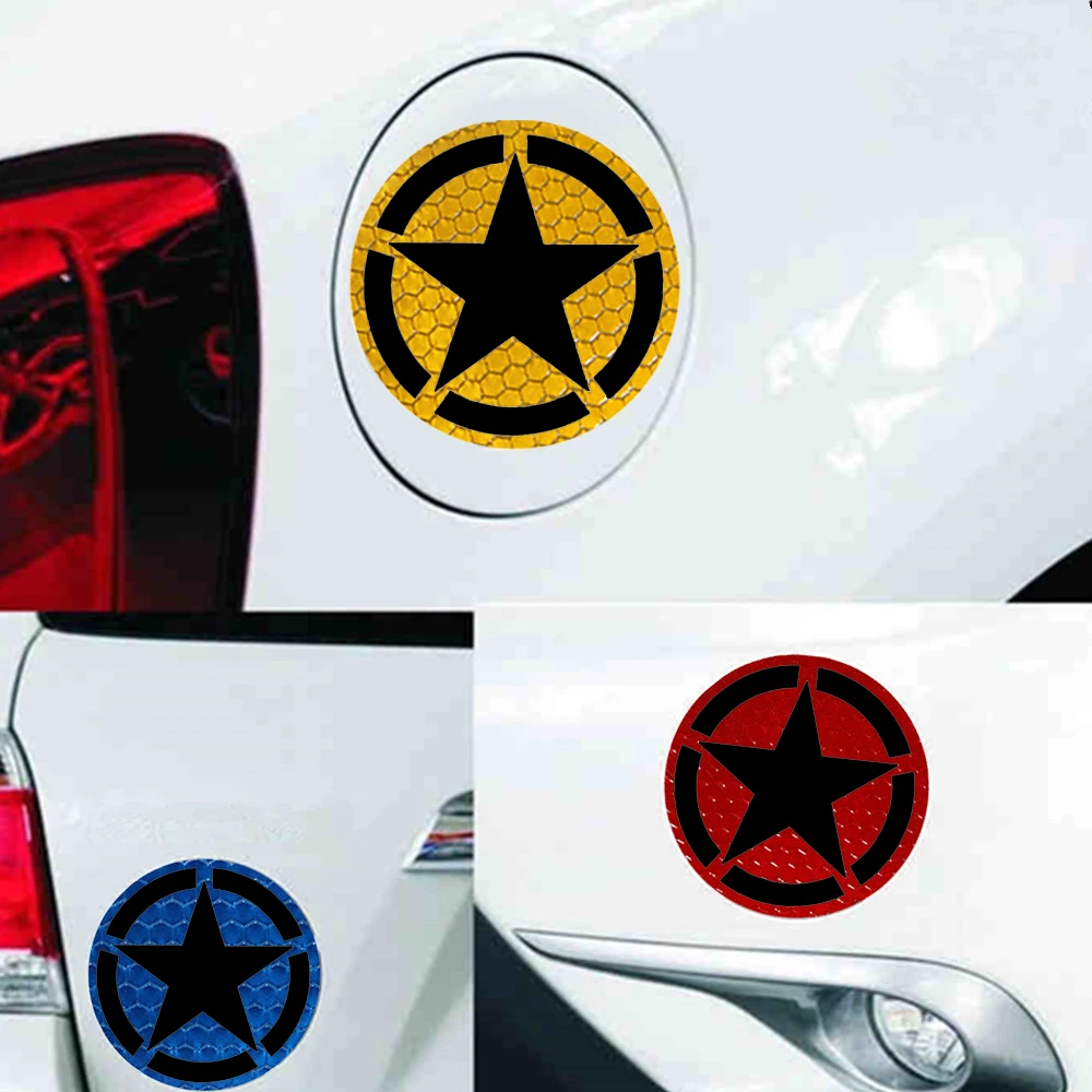 US Army Star Reflective Car Decal Bumper Sticker For All Cars Suv Motorcycle Autocycle Bicycle Bike Special Stars Car Stickers - Image 2