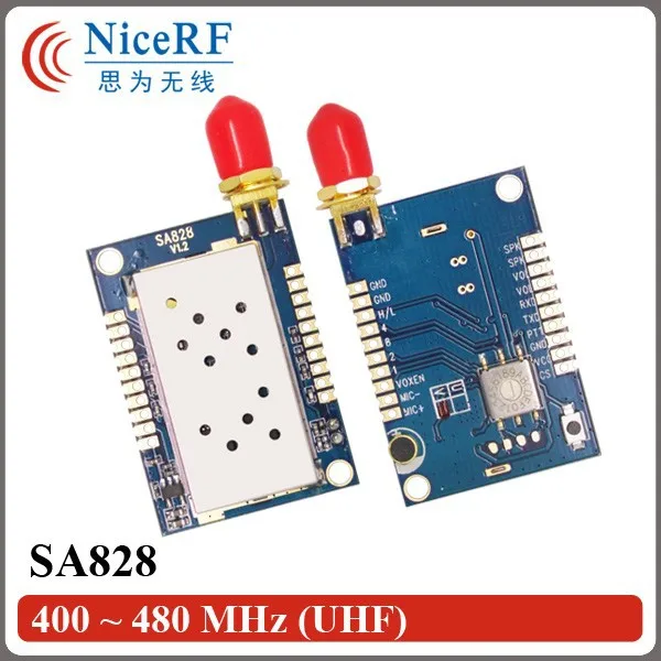 2 шт./лот NiceRF все-в-одном SA828 u-диапазон 400-480 МГц модуль рации