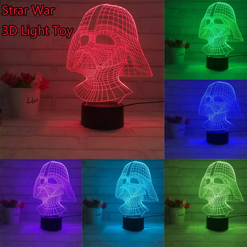 Star Wars Darth Vader 3D Mood Light Night Cosplay Toys LED 7 Color Changeable Luminous Party Show Star War Toys Lightsaber Jouet Star Wars Darth Vader 3D Mood Light Night Cosplay Toys LED 7 Color Changeable Luminous Party Show Star War Toys Lightsaber Jouet