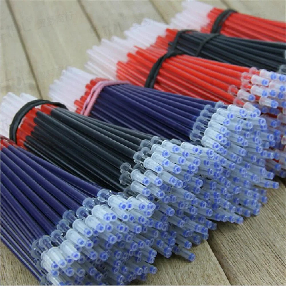 

100pcs / Batch Neutral Gel Pen Neutral refill Gel Ink Supplement Good Quality 0.38mm Bullet Type/ Full needle tube type