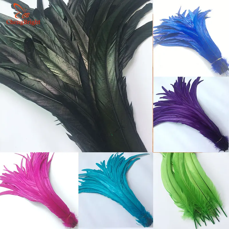 

Beatiful 50pcs Natural Cock Tail Feathers Diy 30-35cm/12-14inch Clothing Decoration Stage Performance Rooster Feathers Plume