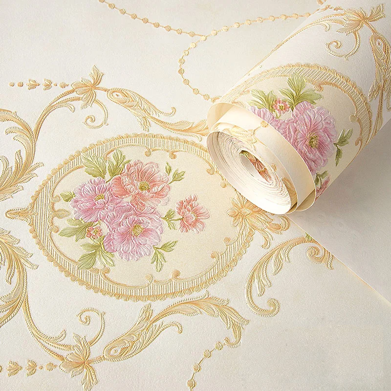 European Big Floral 3D Wallpaper for Walls Mural Non-woven Flower Wall Paper Roll Living Room Bedroom Wallcovering papel pin European Big Floral 3D Wallpaper for Walls Mural Non-woven Flower Wall Paper Roll Living Room Bedroom Wallcovering papel pin