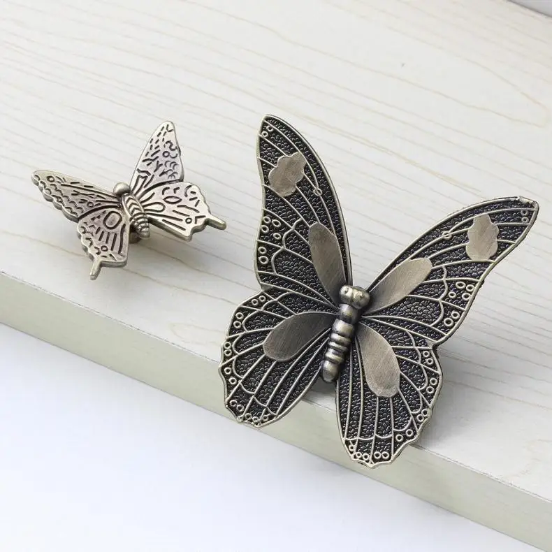 Decorative Handles Antique Butterfly Cupboard Door Knobs And