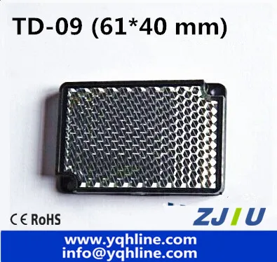 

Free shipping Td-09 Sensor Reflector Mirror Plate Electric Components for photoelectric switch 5 pieces (61*40mm)