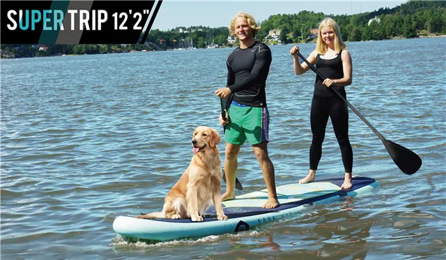 Cheap FreeShipping Aqua Marina Fusion 12'20 Stand Up Paddle Board Inflatable Surf board include oar inflation pump bag repair patch