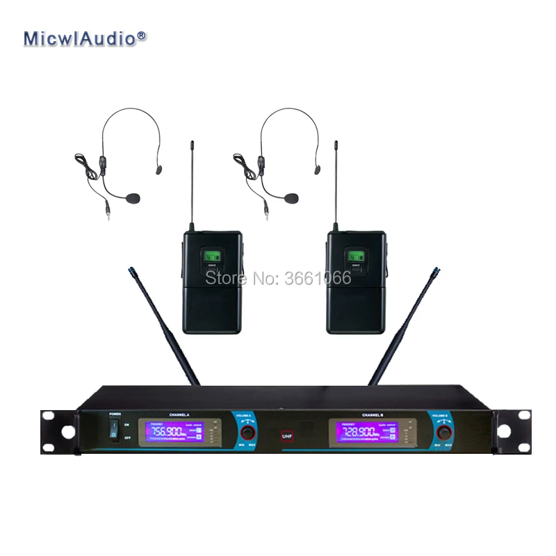 

Wireless Conference Professional Microphone Transmitter and 2 Bodypack Receivers Omnidirectional KTV Microphone ATW8310