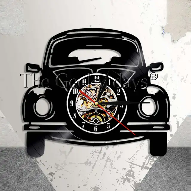 Retro Car Wall Clock Classic Automobile Vinyl Record Clock Modern Wall