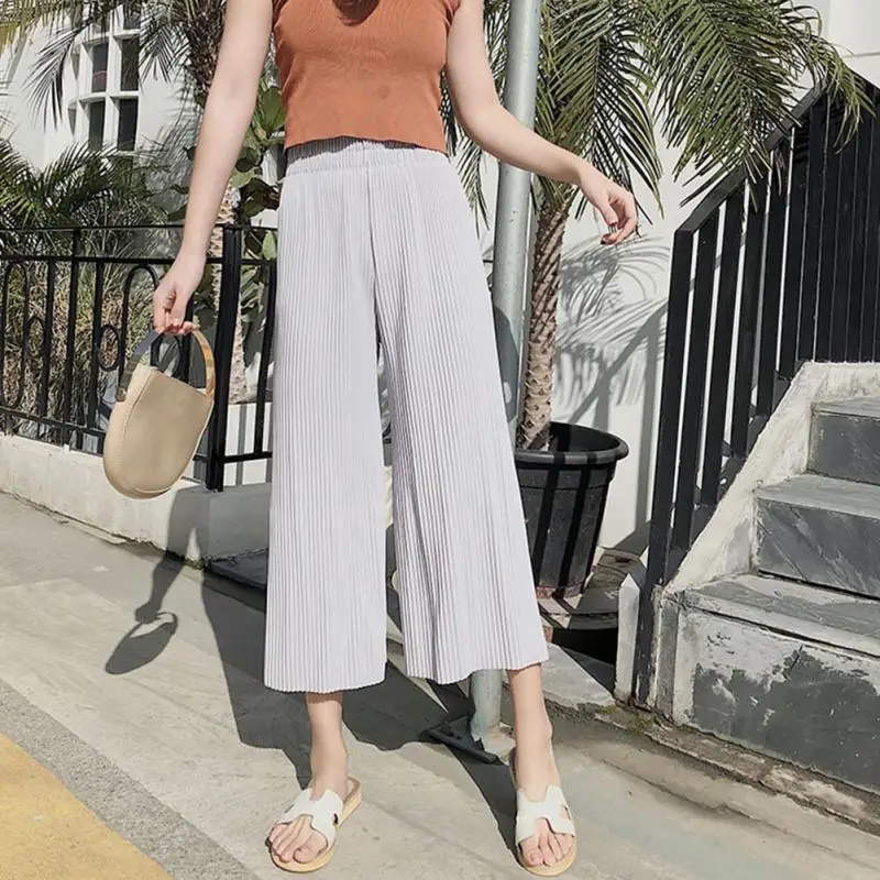 Buy ROPALIA Summer High Waist Loose Wide Leg Pants