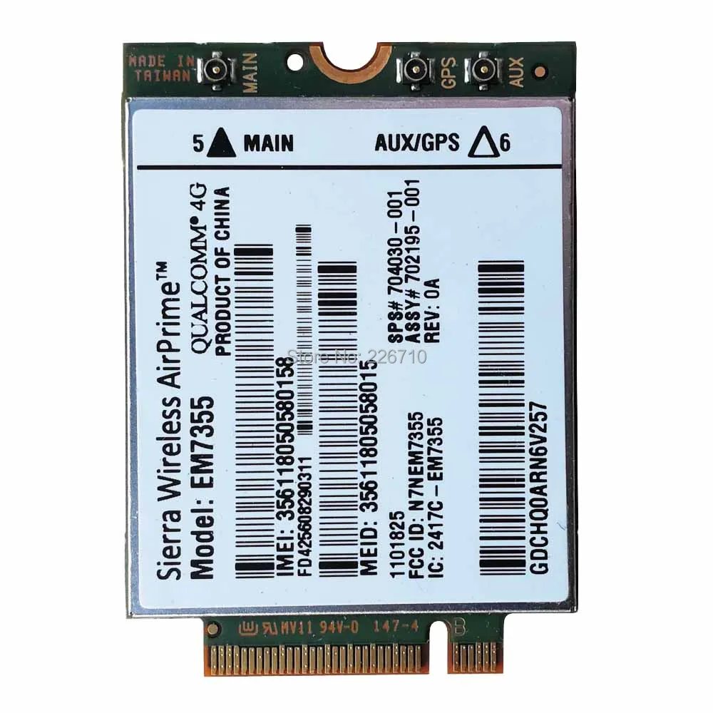 Gobi5000 EM7355 LTE/EVDO/HSPA WWAN NGFF карта разблокировки 4G модуль для HP EliteBook 820 G1 840 G1850 ZBook 14 15 SPS