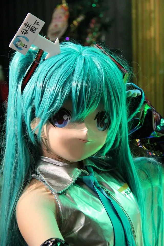 2016 Unique Handmade Kigurumi Latex Female Face Mask Cosplay Kigurumi