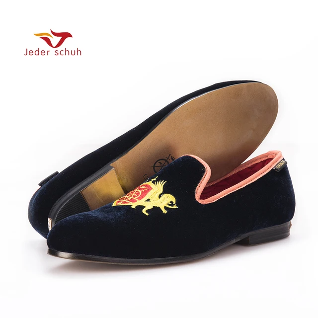 navy blue and gold shoes