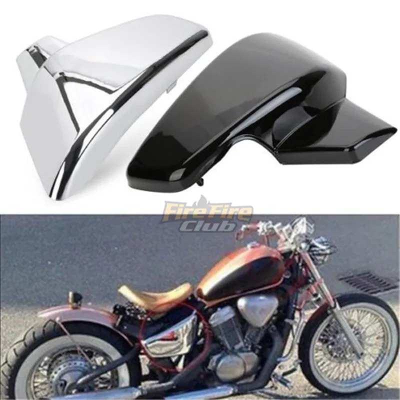 Черный аккумулятор боковая крышка мотоцикла для Honda VLX 600 1999-2008 VT 600 C CD Shadow VLX Deluxe STEED400 1999-2007