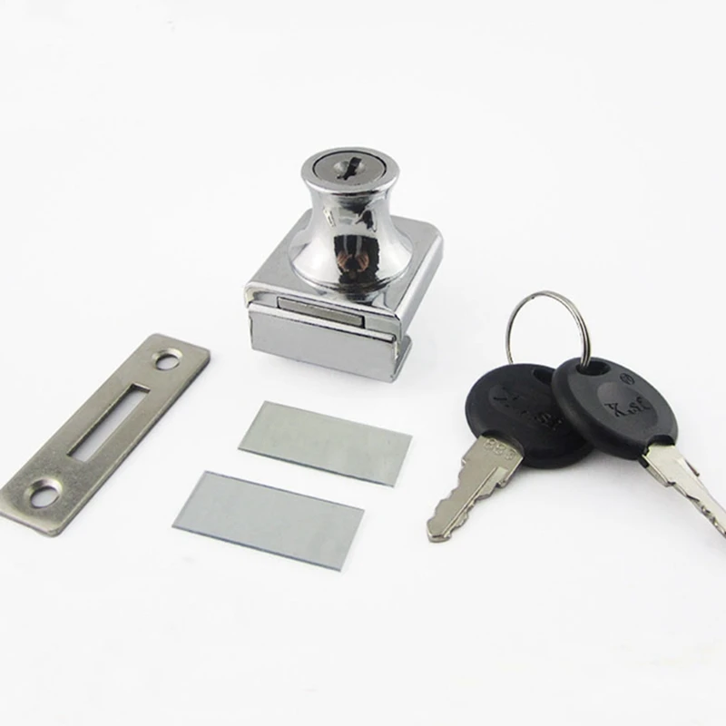 Buy Single Glass Lock Zinc Alloy Showcase Door