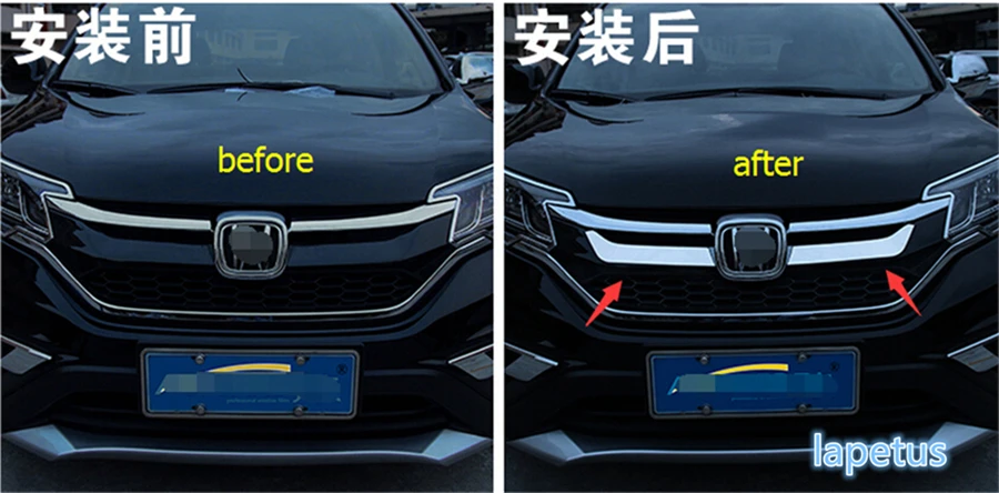 Для Honda CRV CR V 2015 2016 нержавеющая сталь Хромированная передняя головка средняя