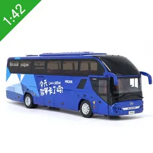 1:43 Масштаб автобус модели автобуса золотой дракон Higer KLQ6125 низкоуглеродный автобус Китай модель автобуса оригинальная коробка