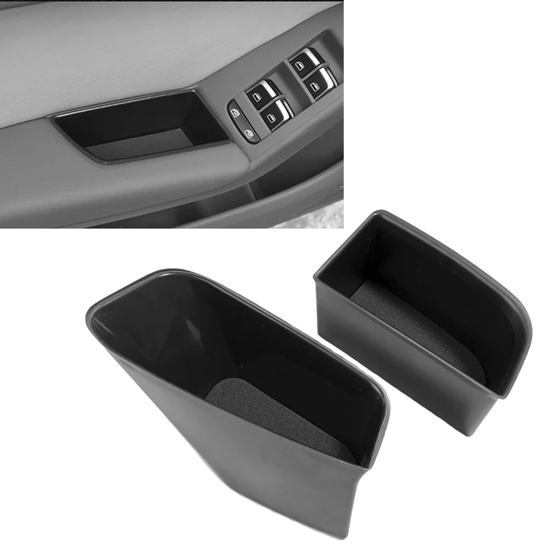 

JEAZEA Front Door Container Armrest Storage Glove Box Holder Organizer For Audi A5 Q5 2009 - 2012 2013 2014 2015 A4 2012-14