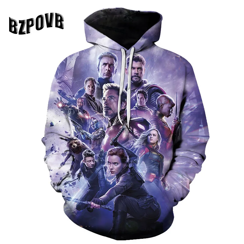 

The trendy marvel avengers 4 ultimate quantum kingdom Cosplay men's 3D printed hooded sports clothes are selling out
