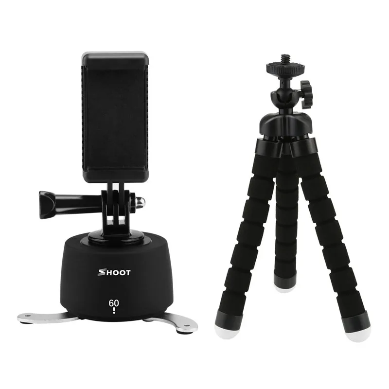 360 Degrees Rotation Time Lapse Tripod 60 Minutes delayer Octopus Tripod For GoPro Hero 7 5 6 Sjcam Camera For iPhone Accessories (5)