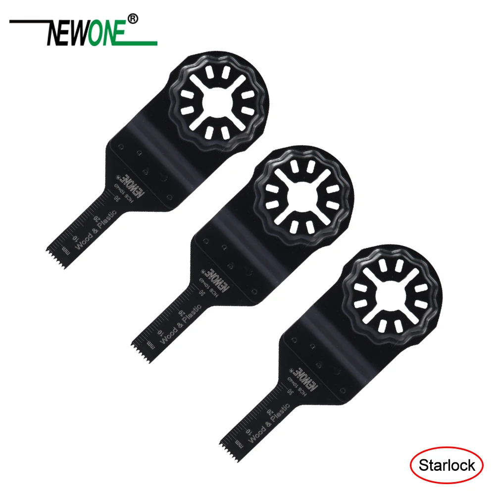 

NEWONE 10mm Starlock HCS Standard Saw Blade E-cut Multi Pack Oscillating Tool Blades for Cutting Wood Drywall Plastics