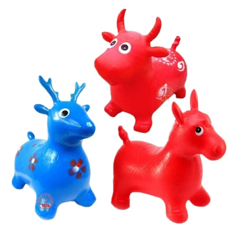 Надувной прыжок на батуте аттракционы на животных надувная игрушечная лошадь ребенок дети резиновый олень подарок игрушки