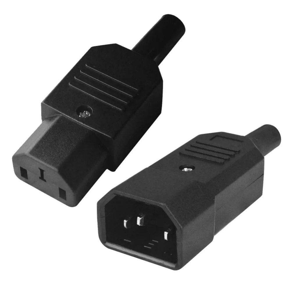 10 Pieces 3pin Ac Power Plug 250v Iec 320 C14 Power Socket Male Plug