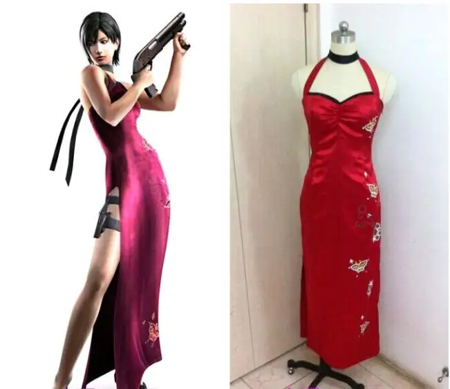 

Resident Evil Costumes Resident Evil 5 Ada Wong cheongsam Cosplay Costume