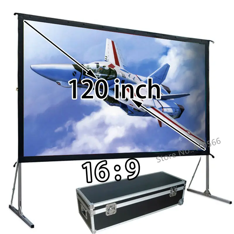 Best Seller Quick Open Aluminum Frame Projection Screen 120 inch 16 By