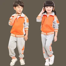 summer children’s clothing sports long sleeve chorus of primary students British student school uniforms jacket pant Sweatshirts