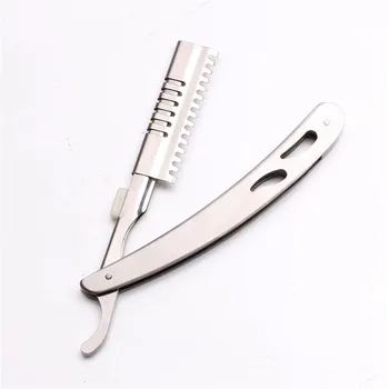 

14.5x1.5cm 1set Men Straight Barber Edge Steel Razor Folding Shaving Knife Hair Removal Tools + 1pcs Blade Free Shipping 6103