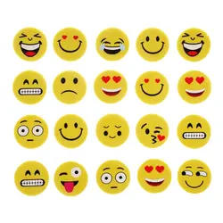 4 шт. Emoji улыбка ластики резинкой Ассорти канцелярские школы Исследование подарки