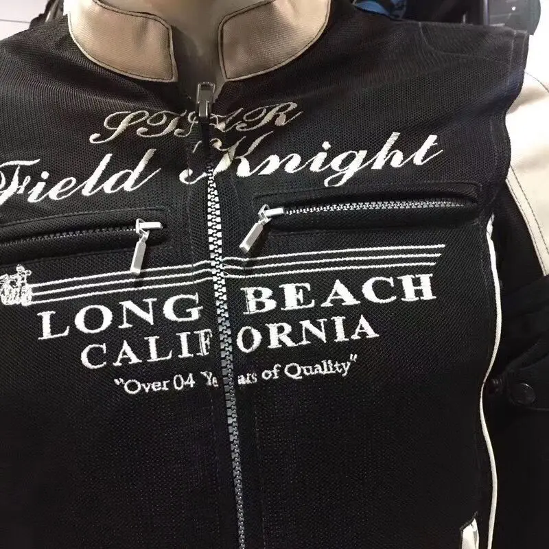 Мужские мотоциклетные полноячеистая сеть летняя куртка байкерская куртка протектор груди