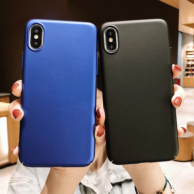 Матовый Жесткий чехол для iPhone X Xs Max XR 8 7 6 S Plus 5 5S SE тонкий пластиковый защитный |