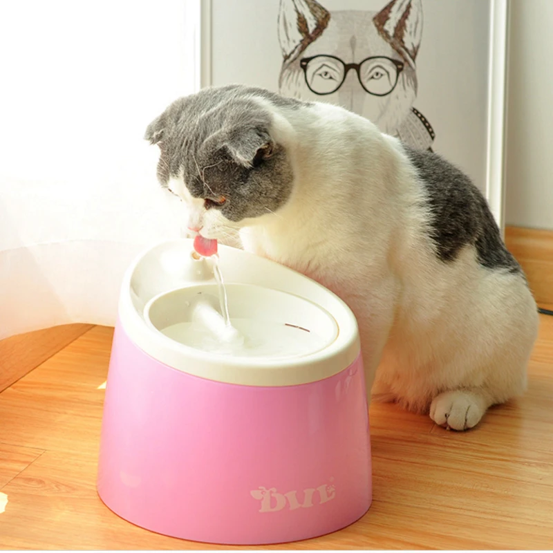 

2018 new pet automatic circulation drinking fountains cat drinking fountains pet dog water dispenser pink blue water bowl 220v