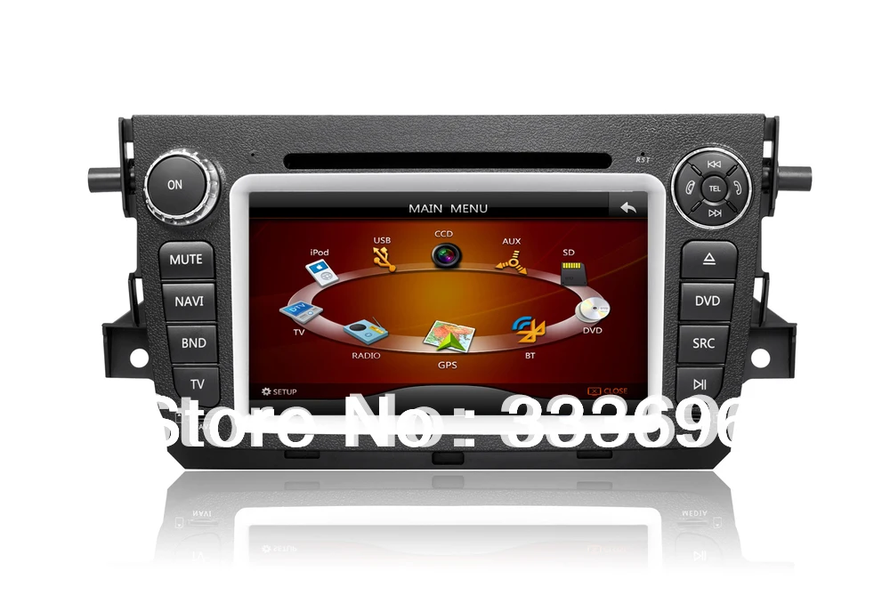 7" Auto Radio Car DVD Player GPS Navigation for Smart Fortwo 2011 2014 with Bluetooth TV SWC USB