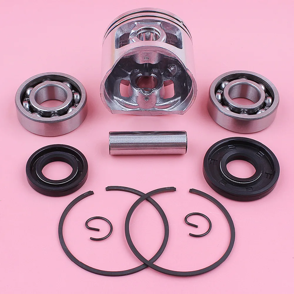 45mm Piston Ring Kit For Chinese 5200 52cc w Crank Bearing Oil Seal Set Chainsaw