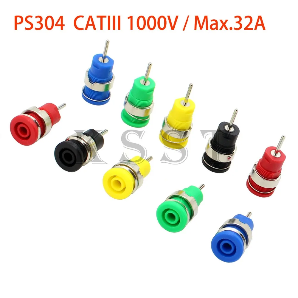 

PS304 High pressure safety 4mm panel Banana socket 1.9mm PCB pin welding Panel Scocket