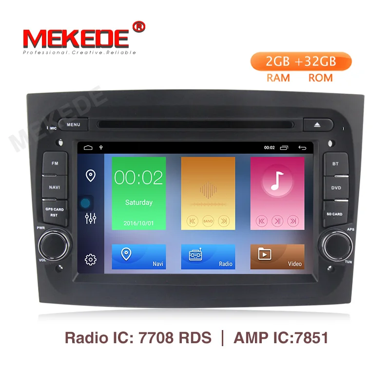 

MEKEDE Android9.1 Car DVD Player gps navigator For Fiat Doblo 2015 2016 TDA7851 wifi 4g Radio