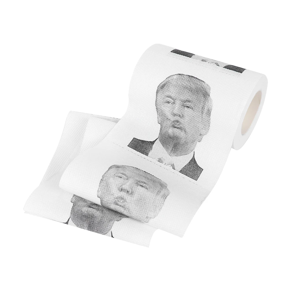 1 рулон креативный президент Дональд Трамп туалетная бумага ванная комната Шуточный Розыгрыш Забавный рулон бумажных салфеток смешной подарок